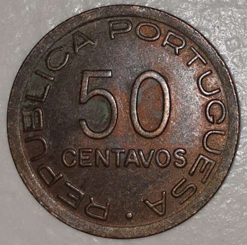1945 - 50 CENTAVOS - MOCAMBIQUE - MOZAMBIQUE - (Bronze)